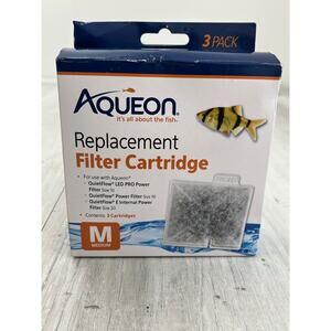 Aqueon Replacement Filter Cartridges for Aquarium Fish Tank Medium 3 Count